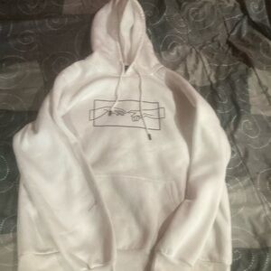 White and black hoodie mens